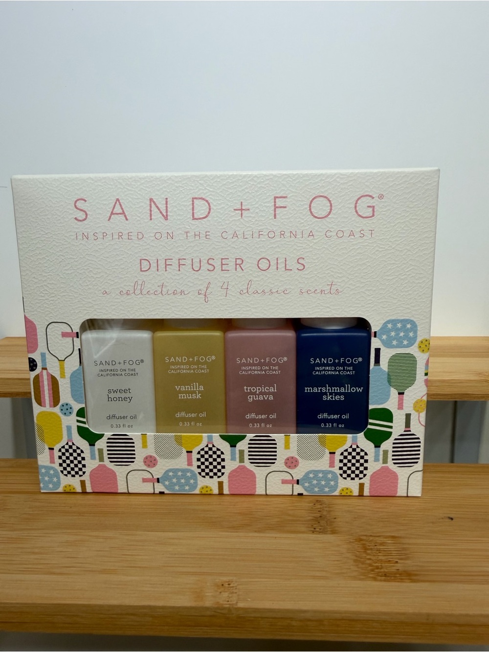 SAND+FOG Diffuser Oils Collection — White, Pink, Yellow, Blue